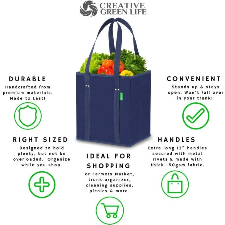 Extra Long Handle Shopping Box Bag